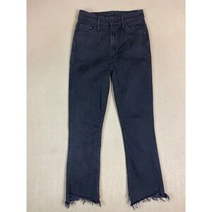 MOTHER Black Cropped Ankle Jeans